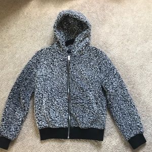 Love Tree Black & White Sherpa Jacket